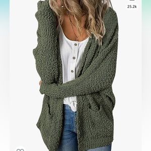 Oversized Popcorn-Knit Cardigan
